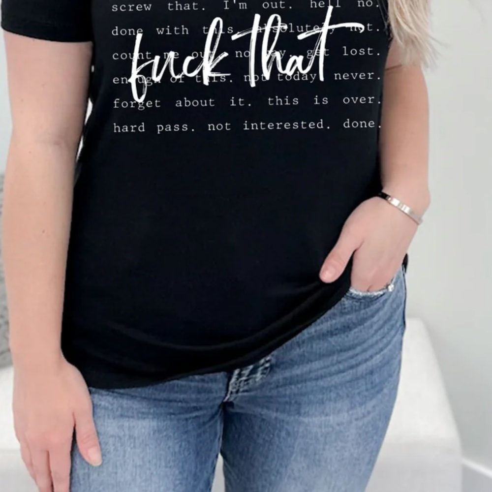 Women's Black Graphic Tee
